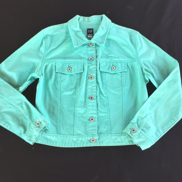 turquoise jean jacket